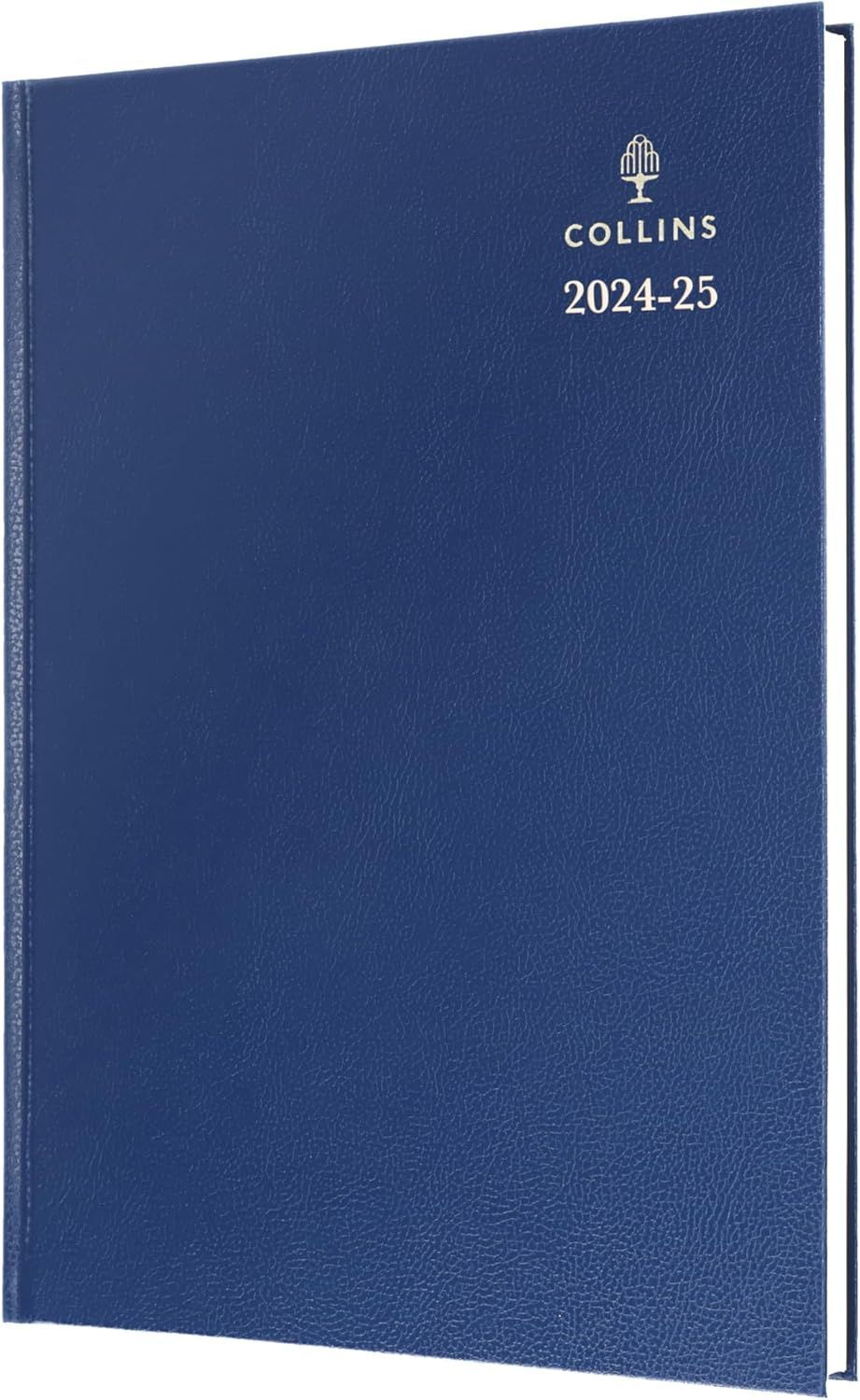 Collins - A5 Standard Desk Day To A Page Diary 2024-25 - Blue