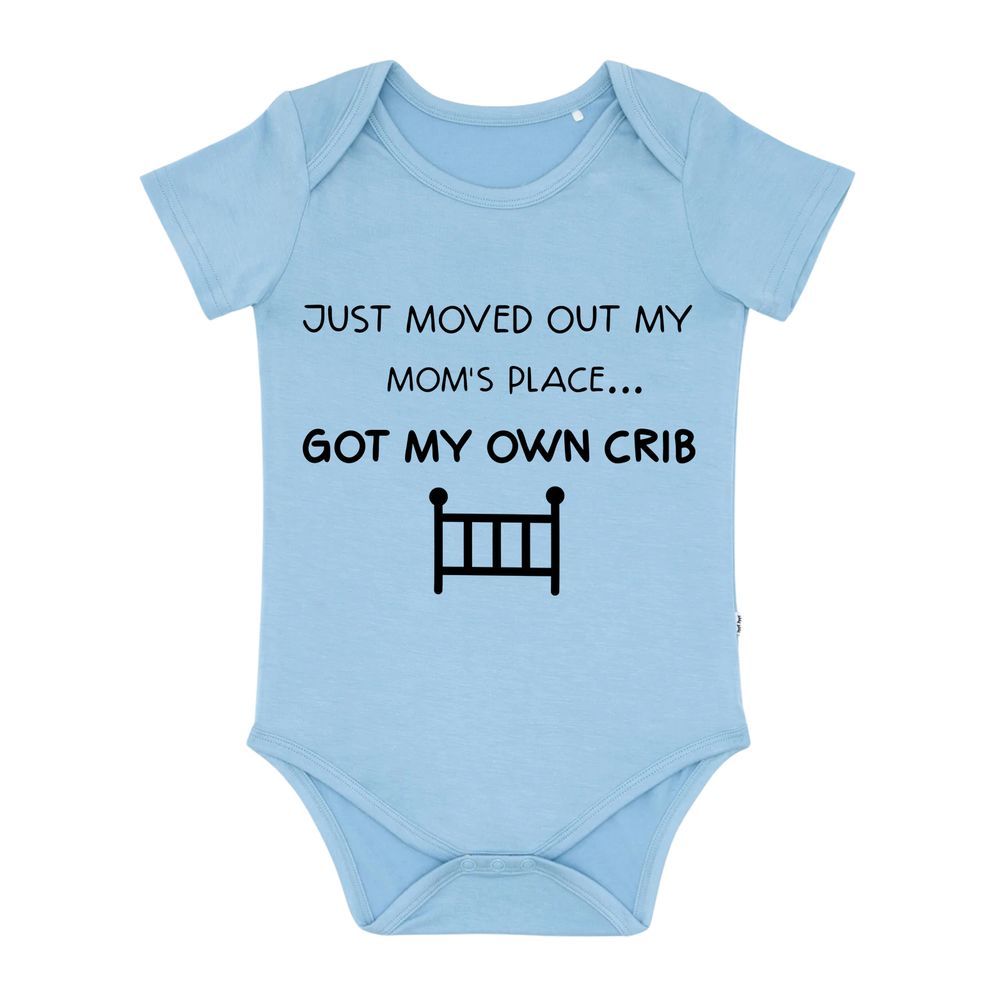 Matching Family Outfits - Just Moved Out Baby Romper - Blue