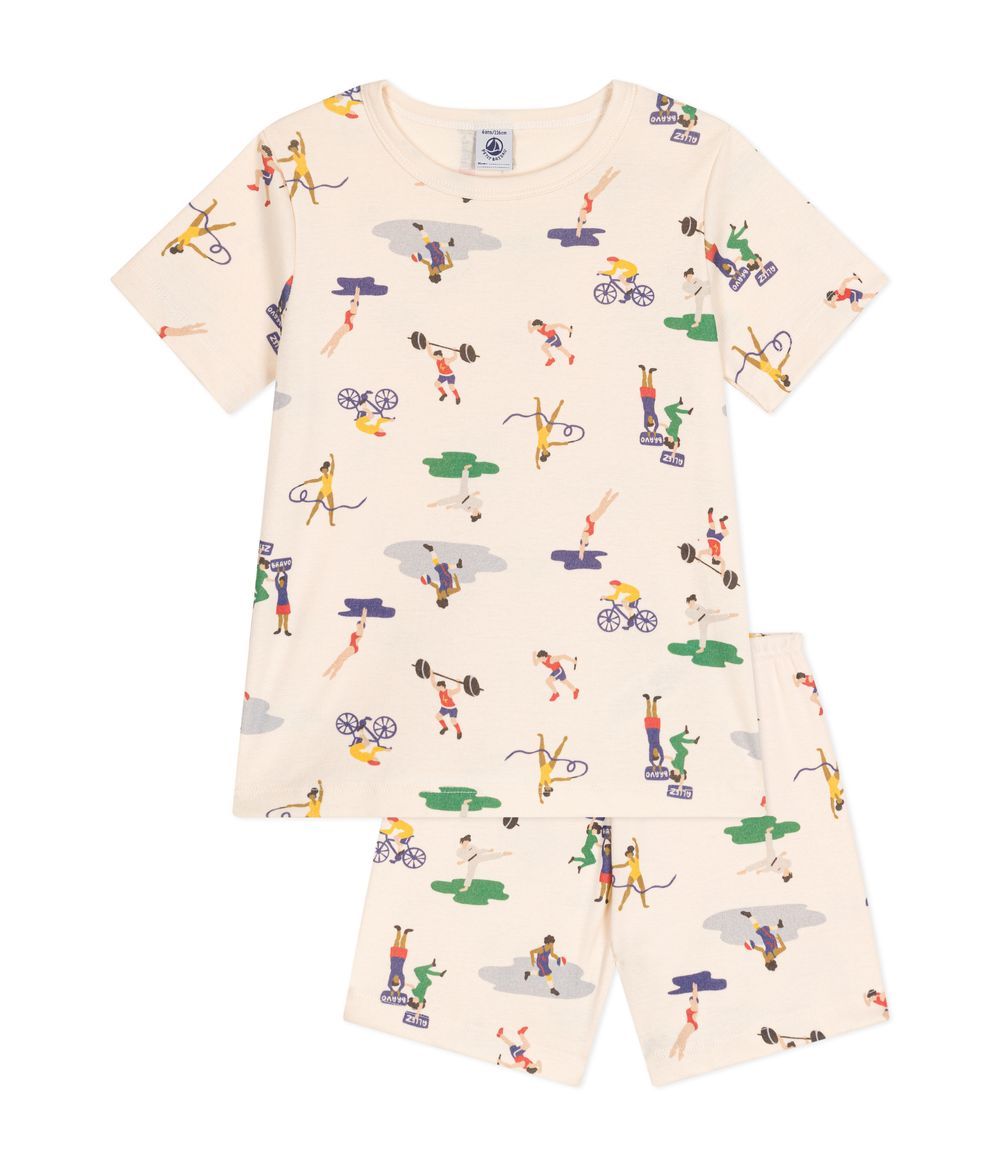 Petit Bateau - Children's Multi-Sports Print Short Cotton Pyjamas