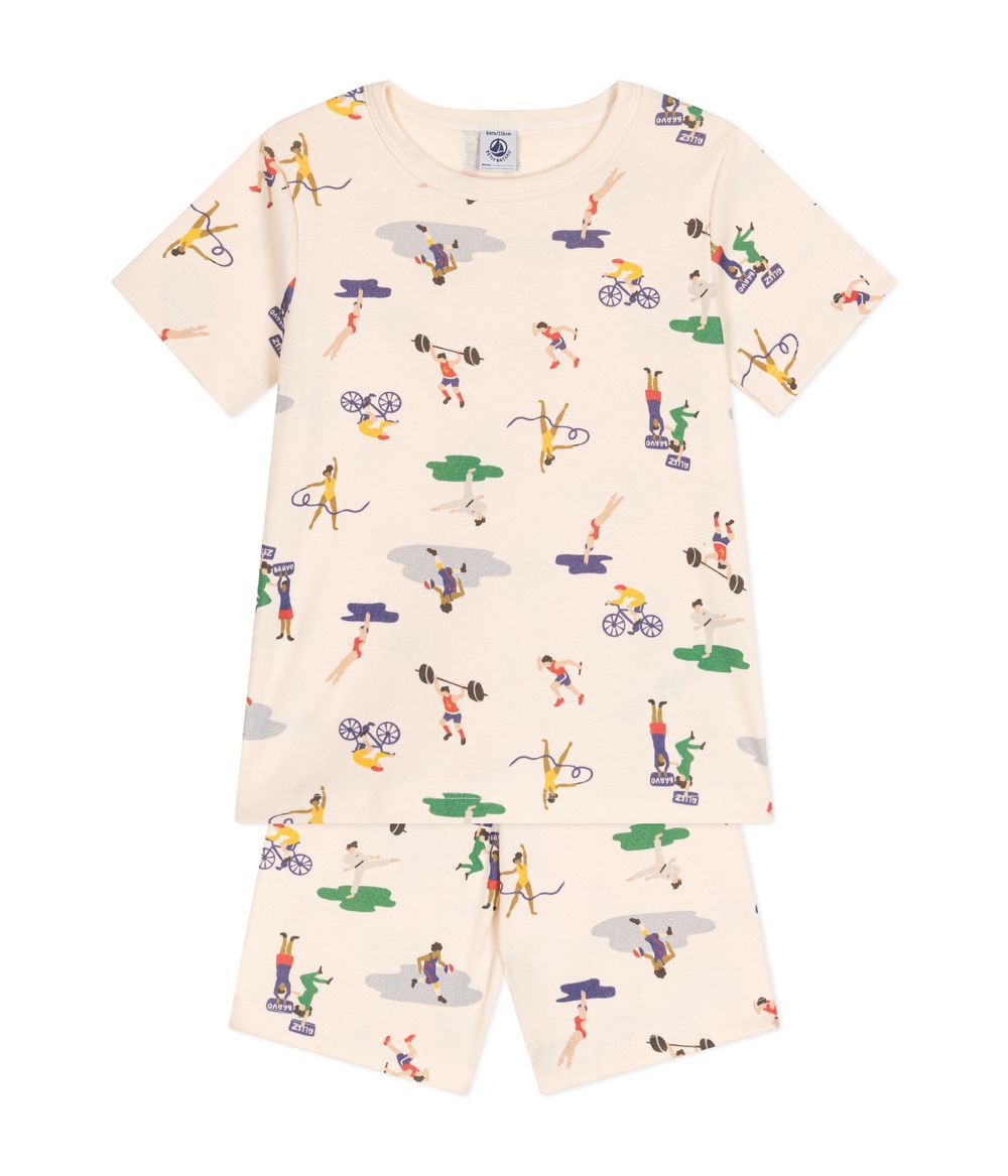 Petit Bateau - Children's Multi-Sports Print Short Cotton Pyjamas