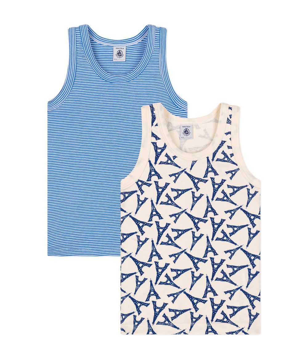 Petit Bateau - Cotton Tank Tops - Paris-Themed - 2 Pcs