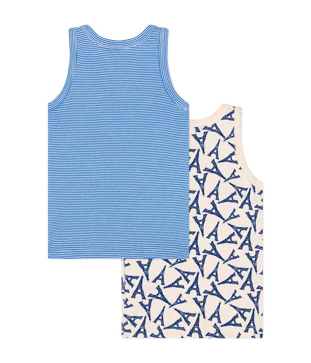 Petit Bateau - Cotton Tank Tops - Paris-Themed - 2 Pcs