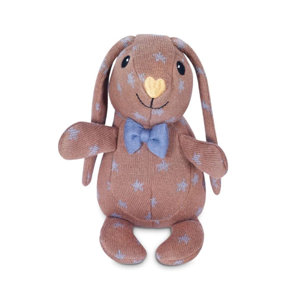 Apple Park - Knit Patterned Bunny - Duke - Brown - 23cm