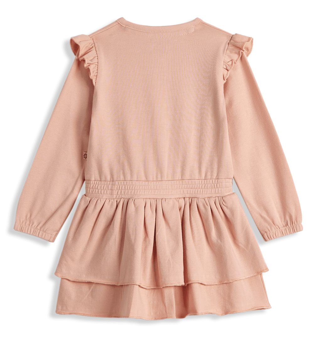 Dirkje - Girl's Layered Frill Dress - Blushed Pink