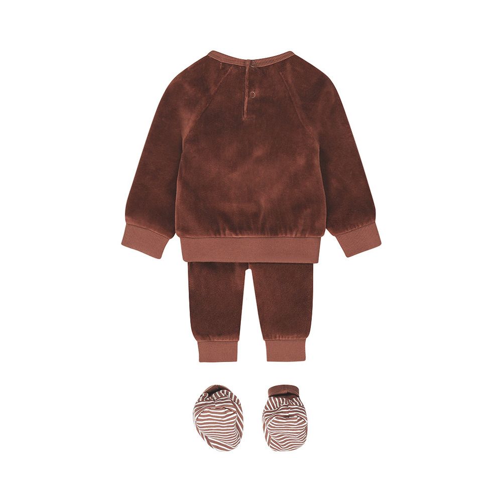 Dirkje - 3pc-Set - Top And Pants With Socks - Brown