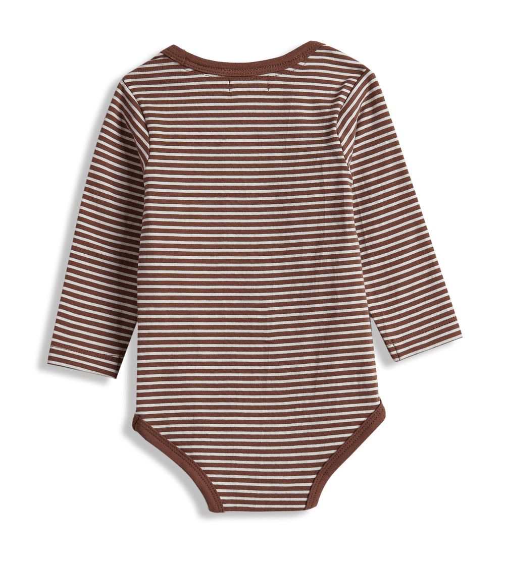 Dirkje - 3pc-Set Baby Body Suit - Light Blue/Brown