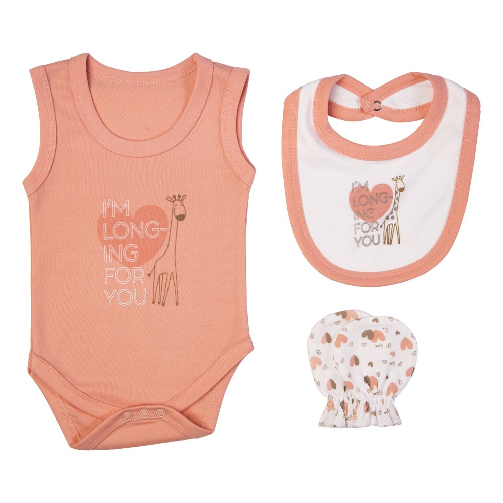 Babies Basic - 7pc-Set - Baby Cotton Gift Set - Heart - Rose