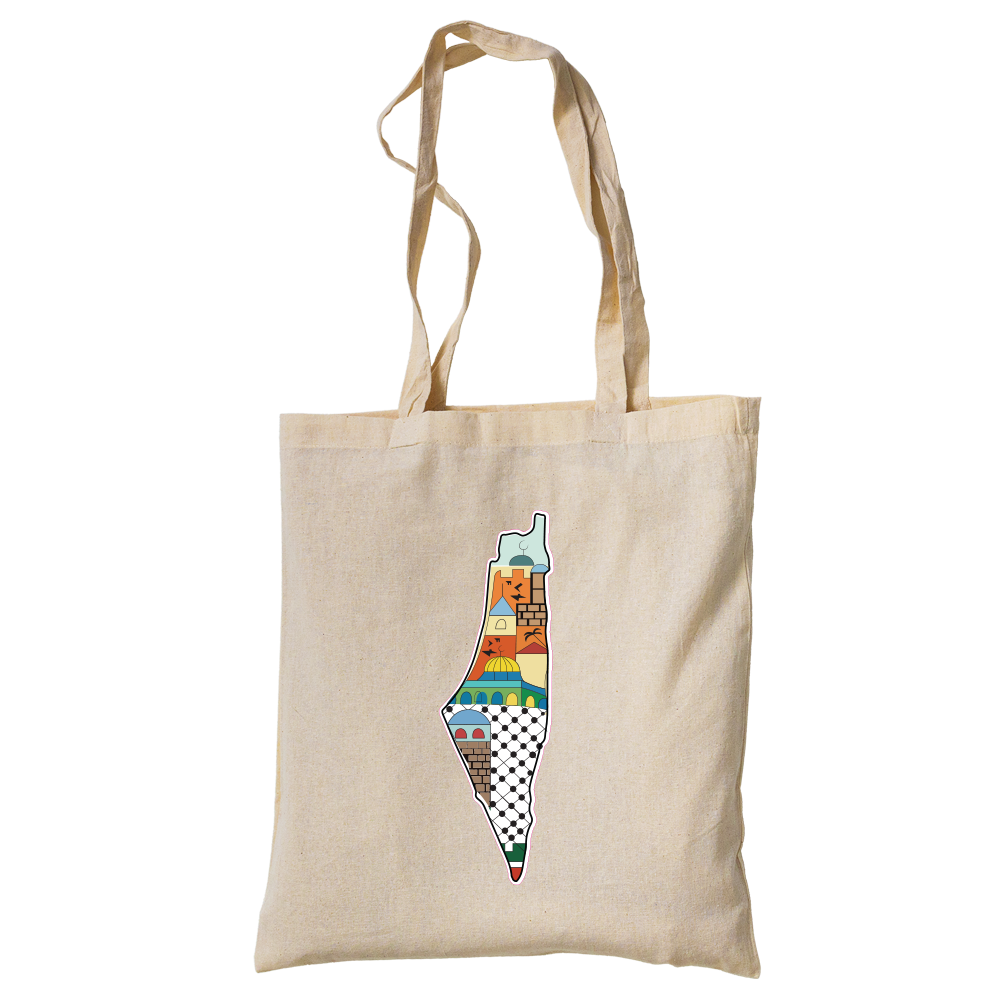 Twinkle Hands - Free Palestine Map Eco-friendly Tote Bag