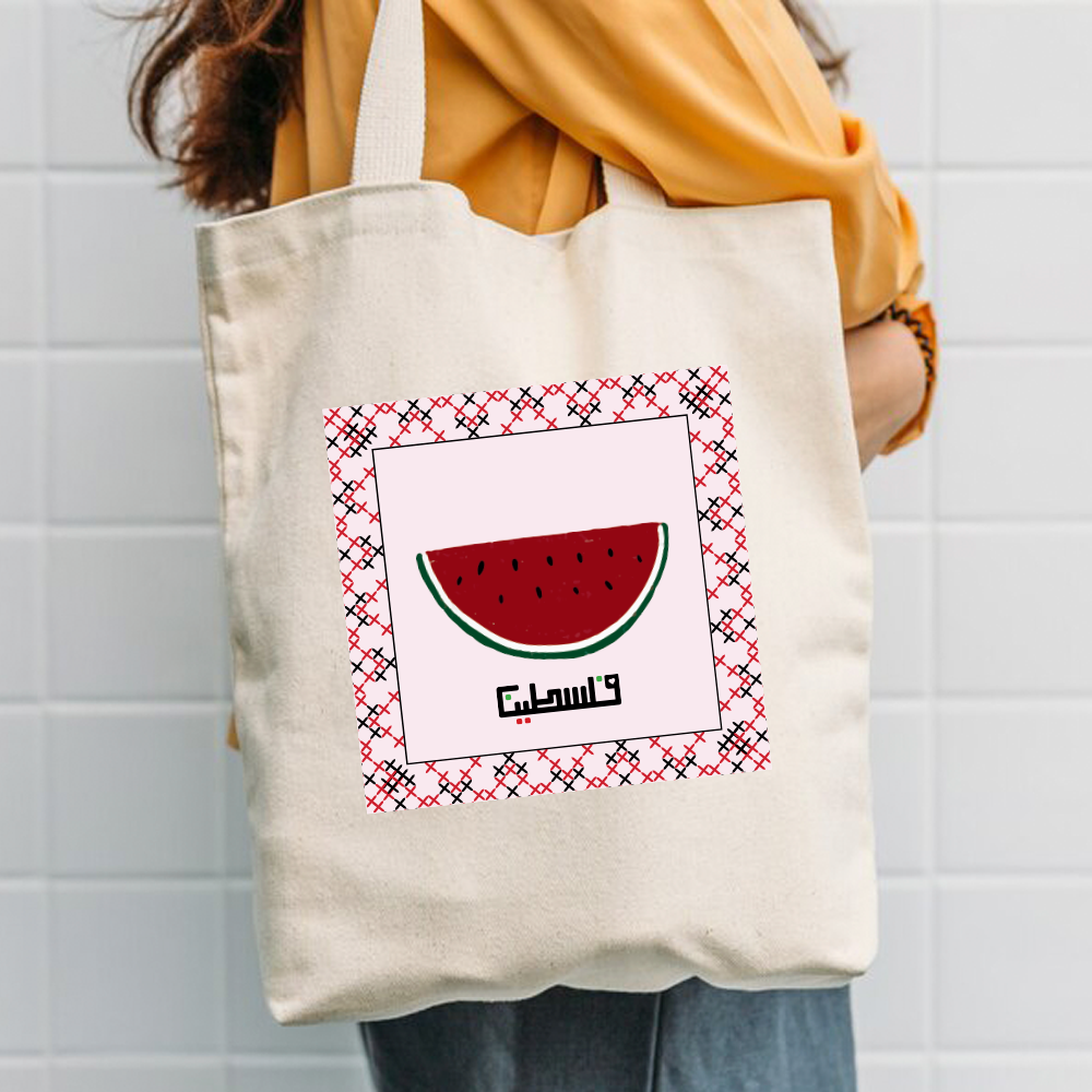 Twinkle Hands - Free Palestine Watermelon Eco-friendly Tote Bag