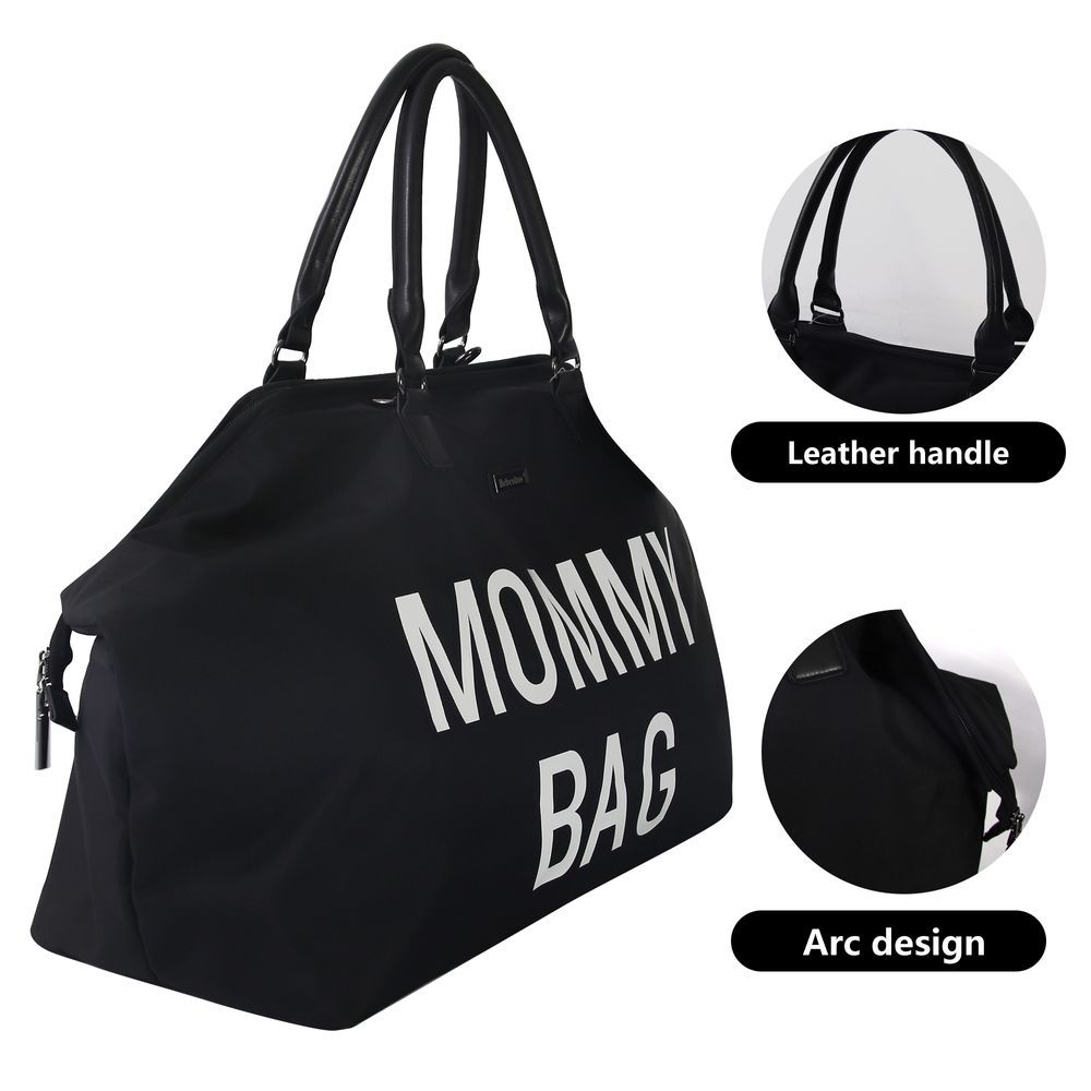 Bebesitos - Fashionable Mommy Diaper Bag - Large - Black