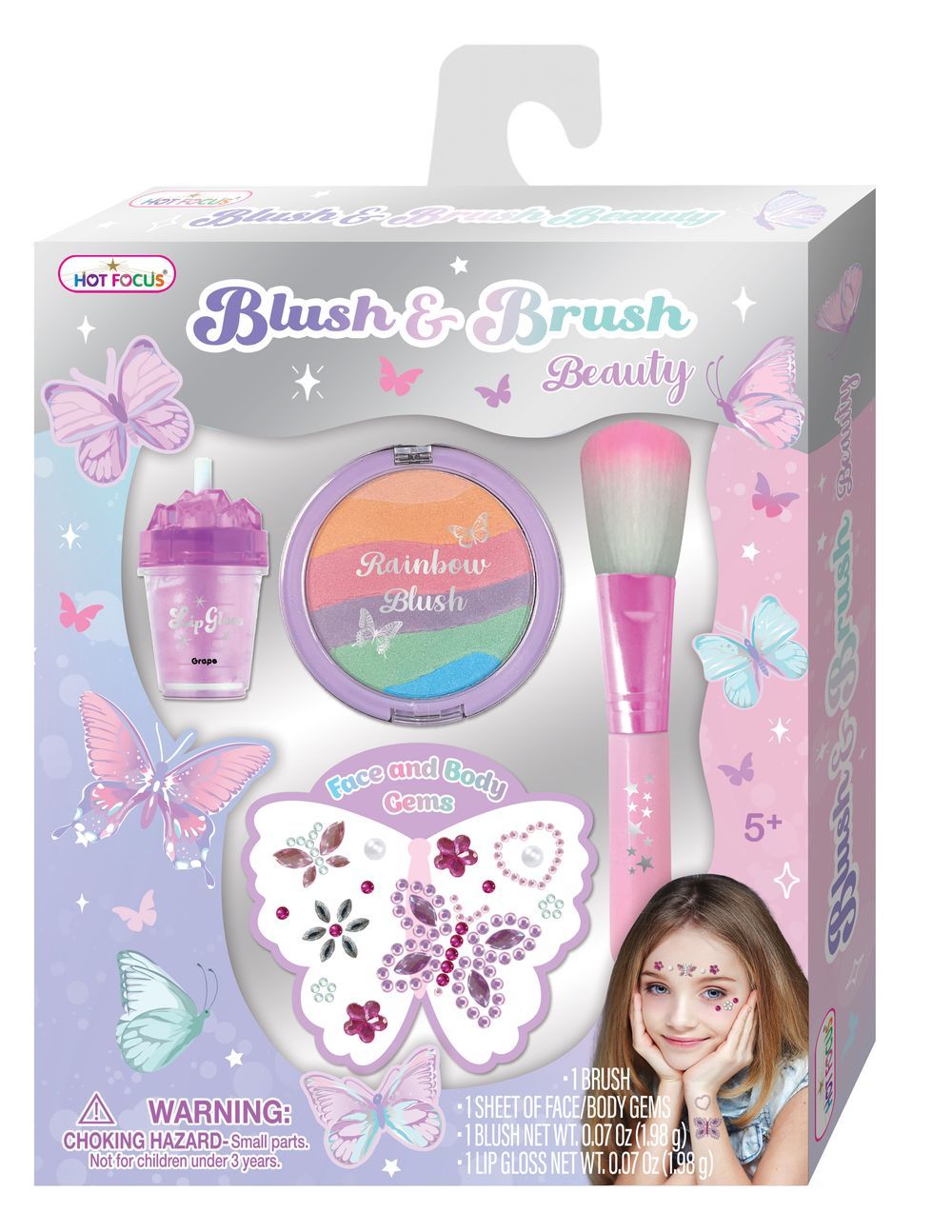 Hot Focus - Tie Dye Butterfly Blush And Brush Beauty Kit