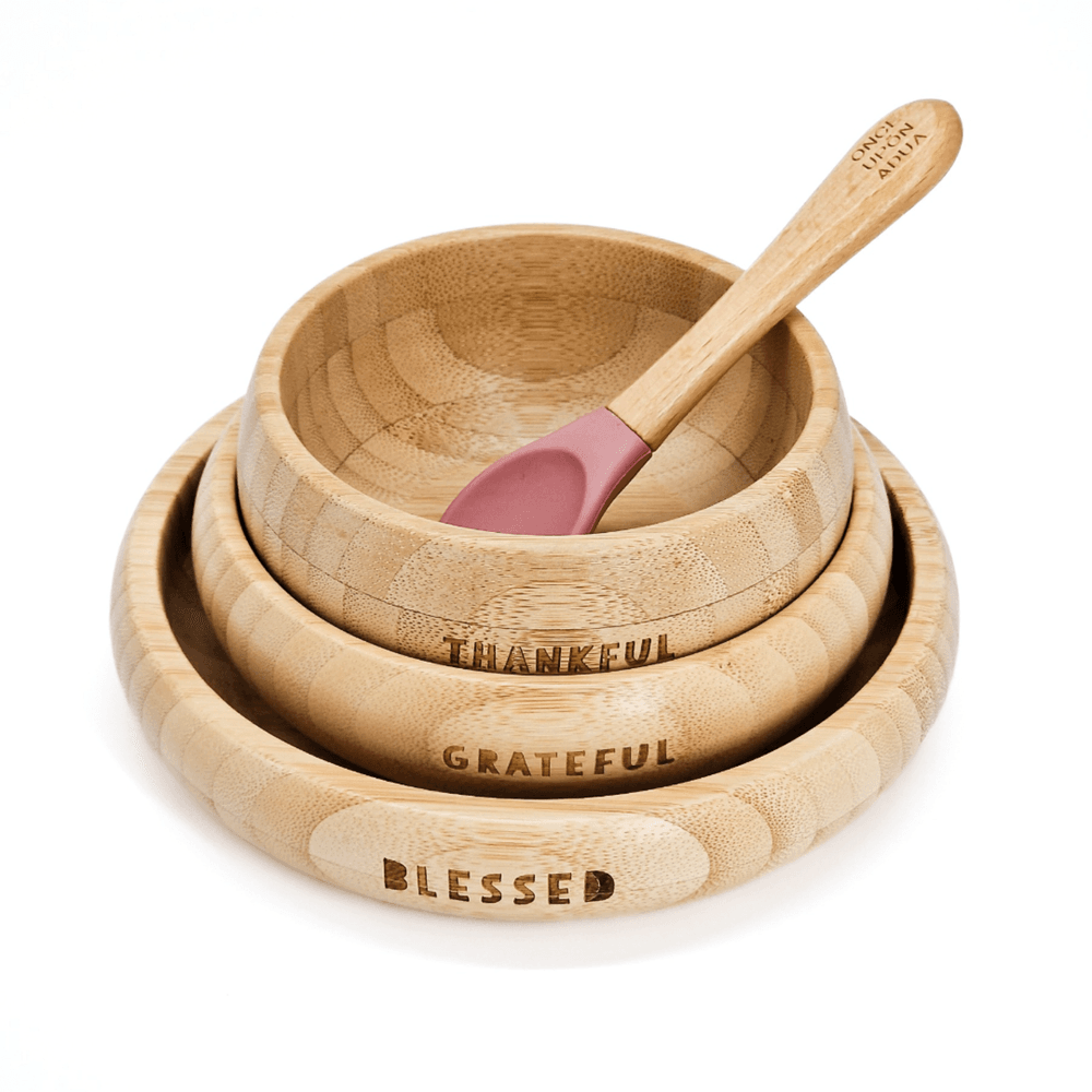 Once Upon A Dua - My First Bamboo Breakfast Set - Rose Pink - 4 Pcs