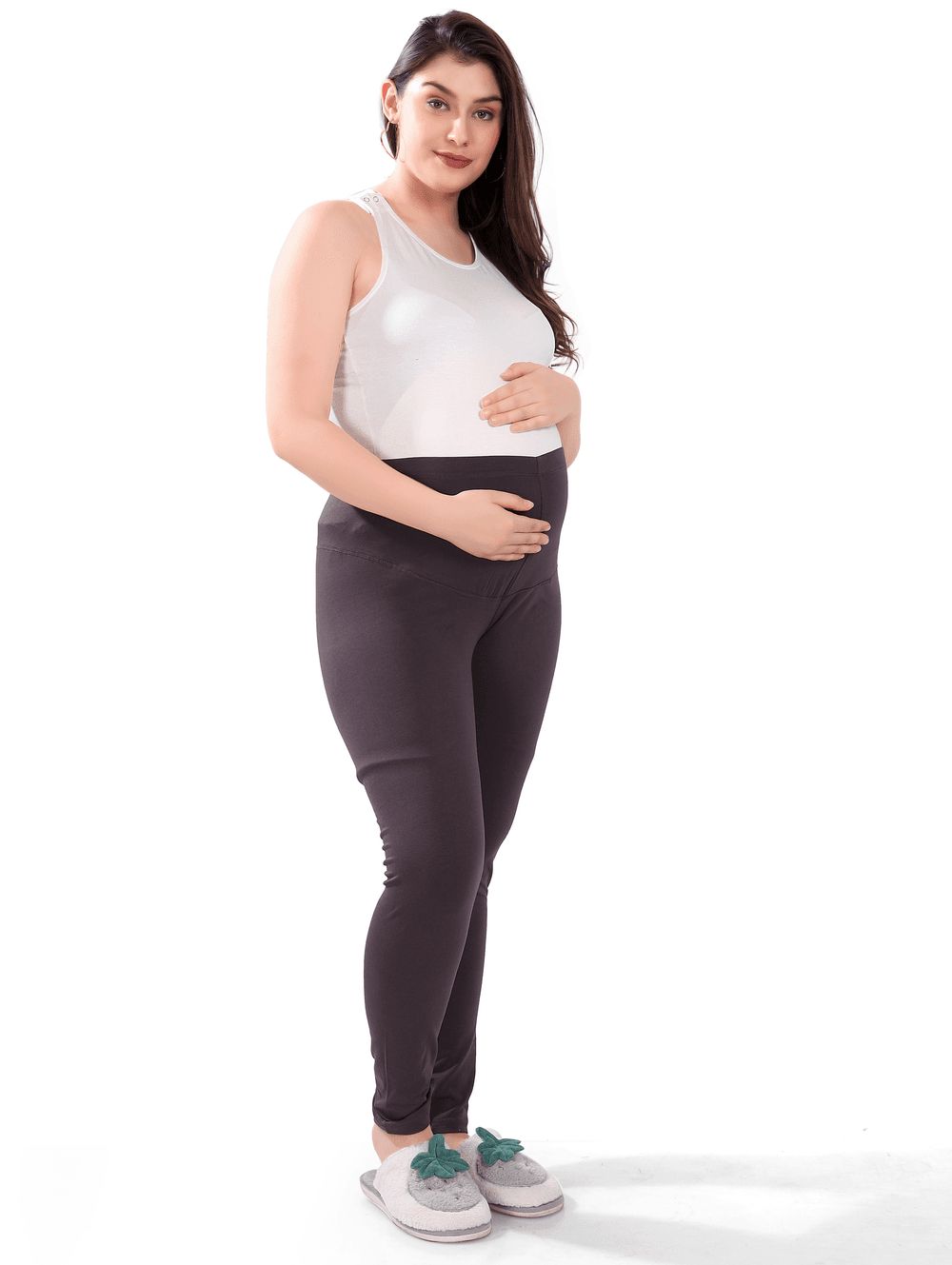 Tummy - Maternity Activewear Leggings - Grey