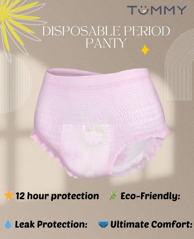 Tummy - Disposable Period Panty - Pink - Pack of 3