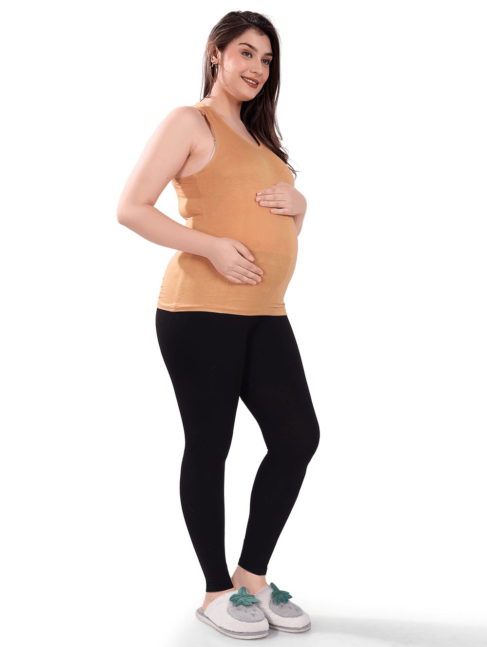 Tummy - Maternity And Nursing Tank Top - Beige