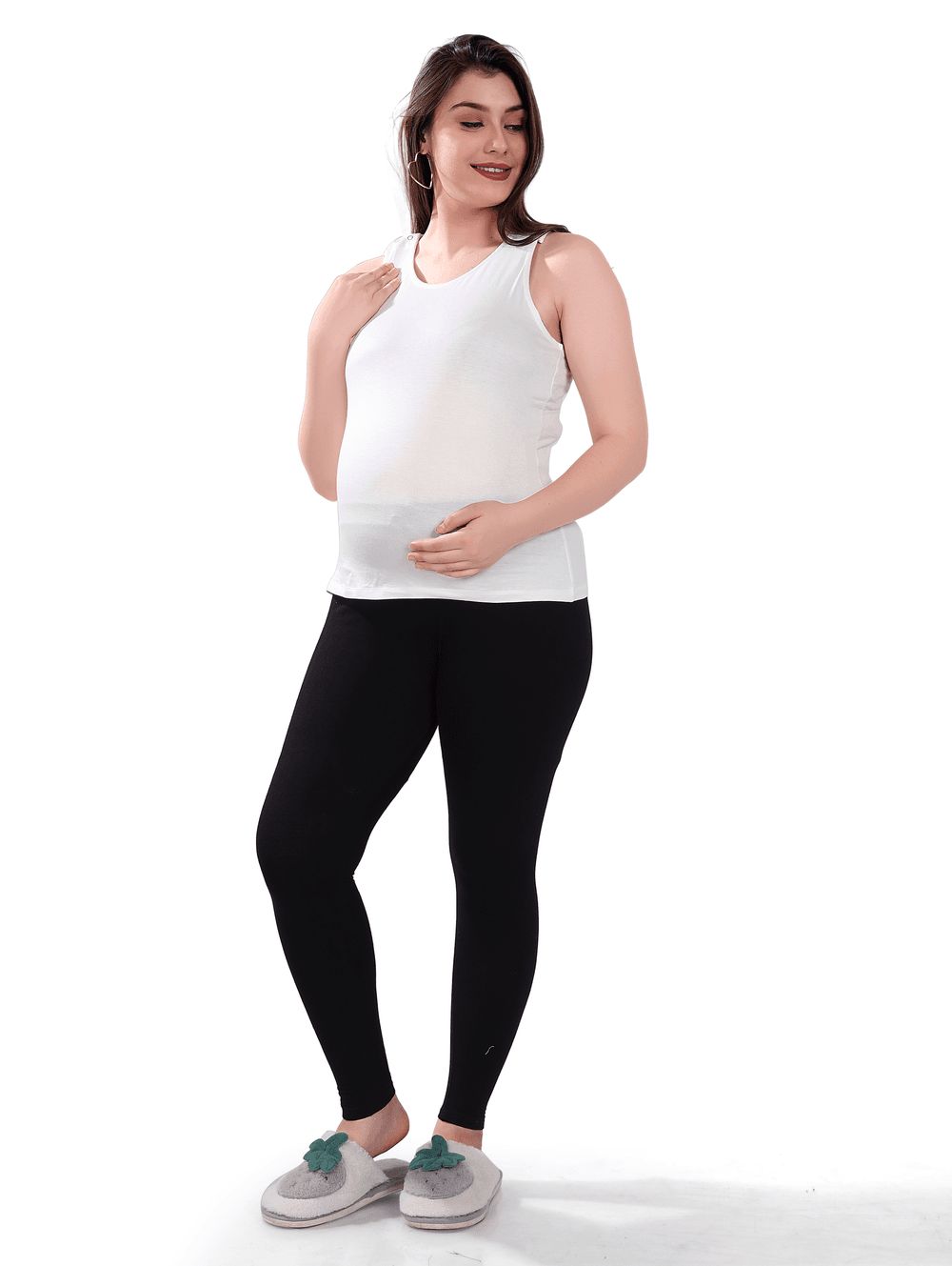 Tummy - Maternity And Nursing Tank Top - White