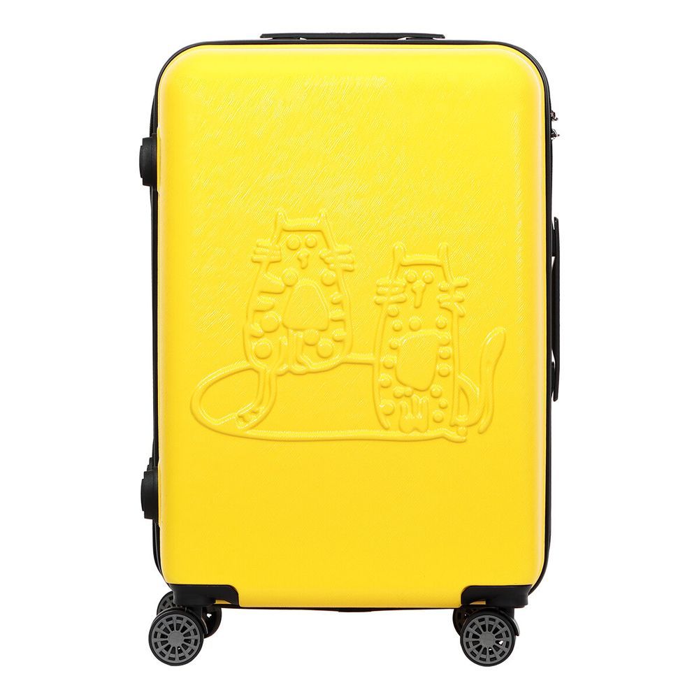 Biggdesign - Cats Carry On Luggage 3pc-Set - Yellow