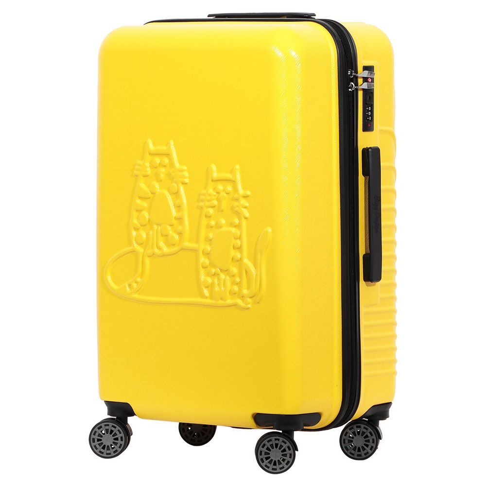 Biggdesign - Cats Carry On Luggage 3pc-Set - Yellow