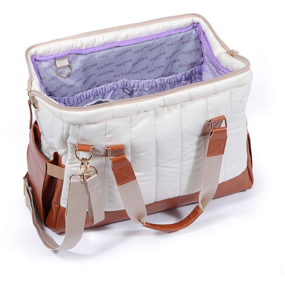 Milk&Moo - Quilted Diaper Bag - Brown & Beige