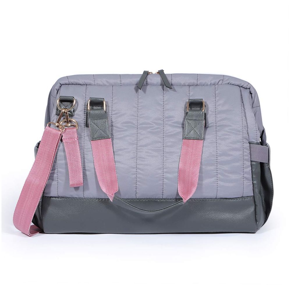 Milk&Moo - Quilted Diaper Bag - Dark Gray