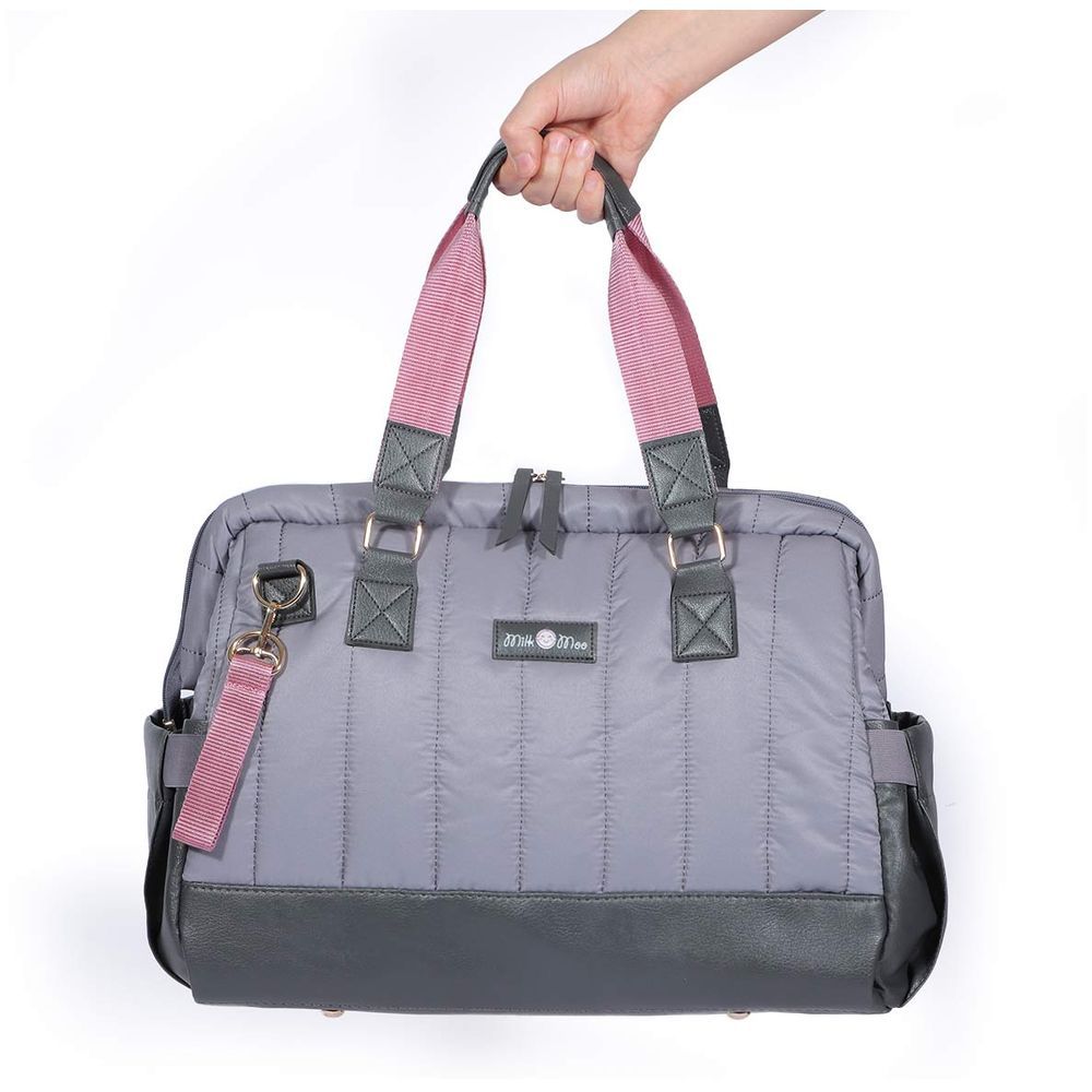 Milk&Moo - Quilted Diaper Bag - Dark Gray