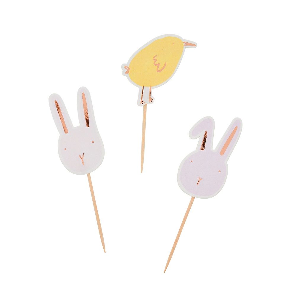 Party Magic - Easter Cake Picks - - Pack of 6 - Style May Vary