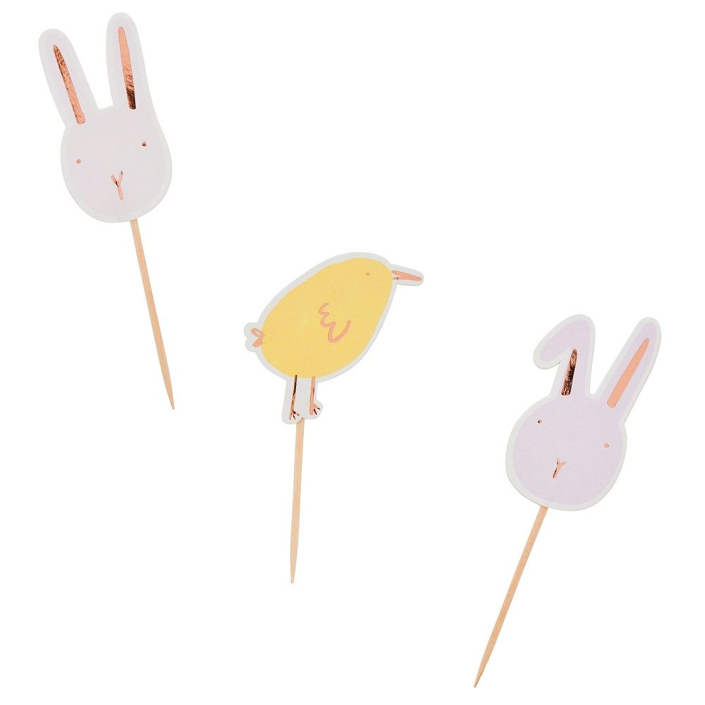 Party Magic - Easter Cake Picks - - Pack of 6 - Style May Vary