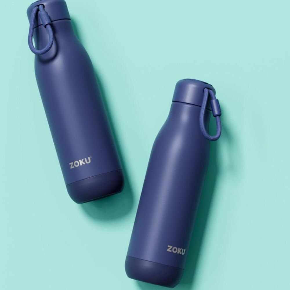 Zoku - Stainless Steel Vacuum Bottle - Navy - 500 ml