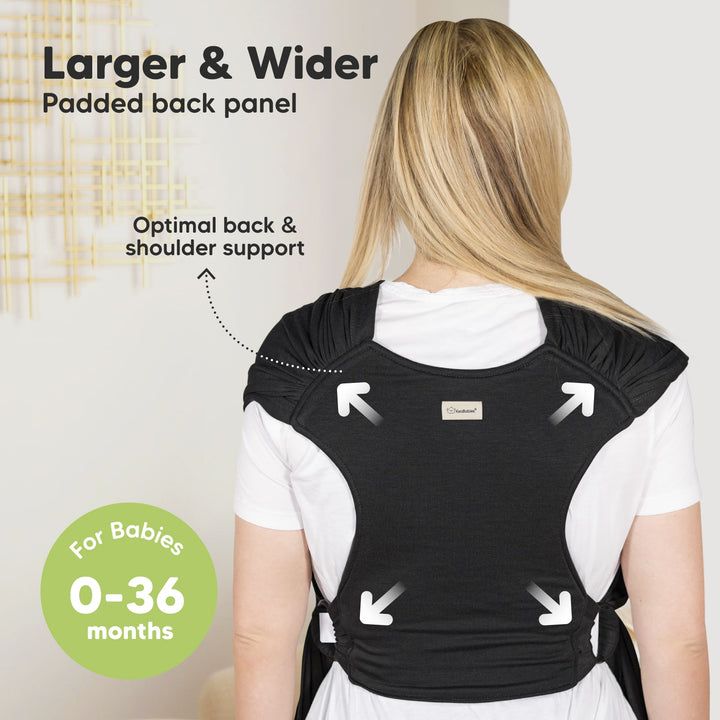 Keababies - D-Lite Baby Wrap Carrier - Black