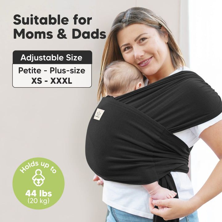 Keababies - D-Lite Baby Wrap Carrier - Black