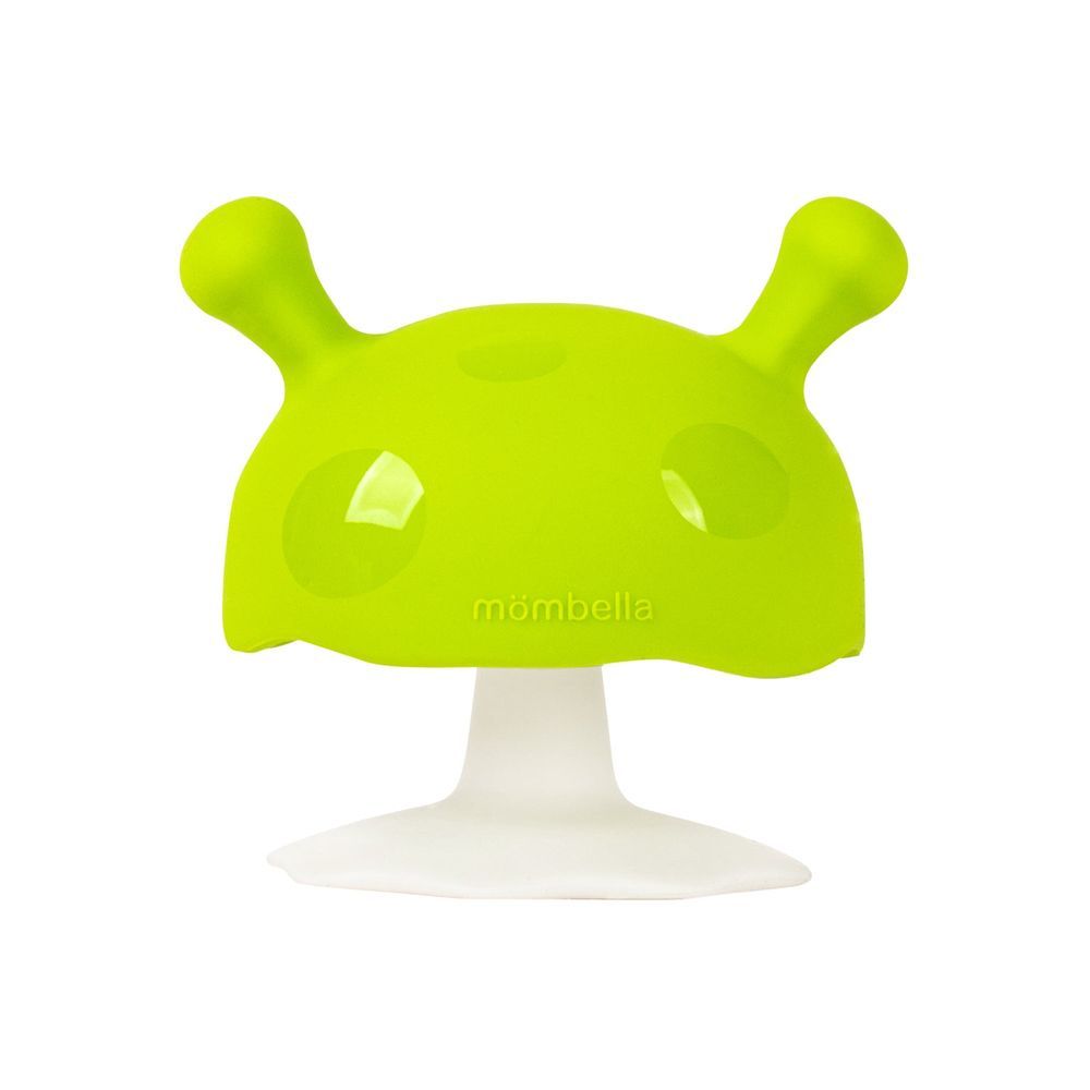 Mombella - Mimi Mushroom Soothing Teether Toy With Clip - Green