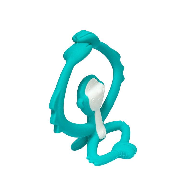 Mombella - Teether Toy - Hugging Monkey - Aqua Green