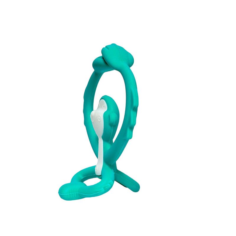 Mombella - Teether Toy - Hugging Monkey - Aqua Green