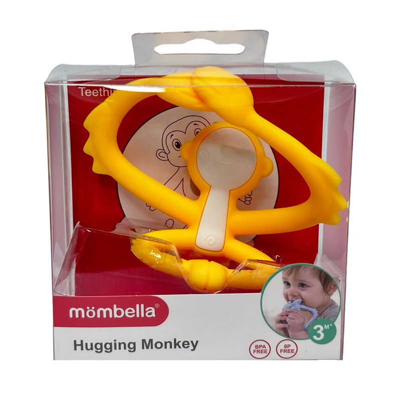 Mombella - Teether Toy - Hugging Monkey - Yellow