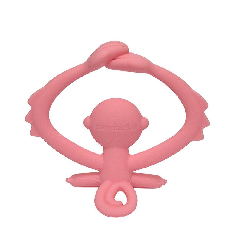 Mombella - Teether Toy - Hugging Monkey - Pink