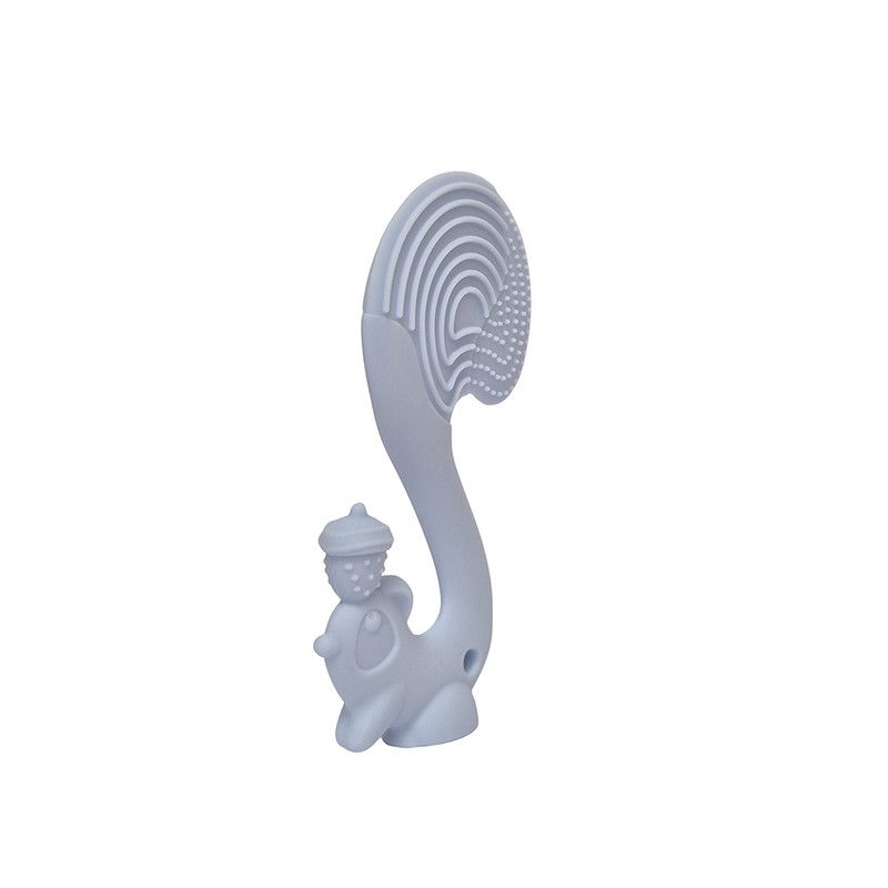 Mombella - Baby Teether Toy - Squirrel - Light Blue