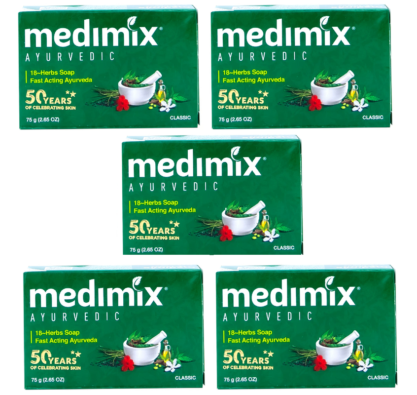 Medimix - Ayurvedic 18 Herbs Classic Soap - Pack of 5 - 75 gm