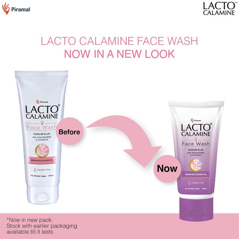 Lacto Calamine - Face Wash Kaolin Clay With Niacinamide And Vitamin E - 100ml