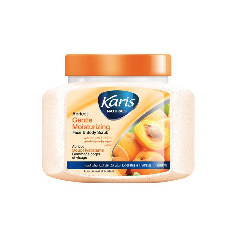 Karis Naturals - Gentle Moisturizing Face And Body Scrub - Apricot - 600 ml