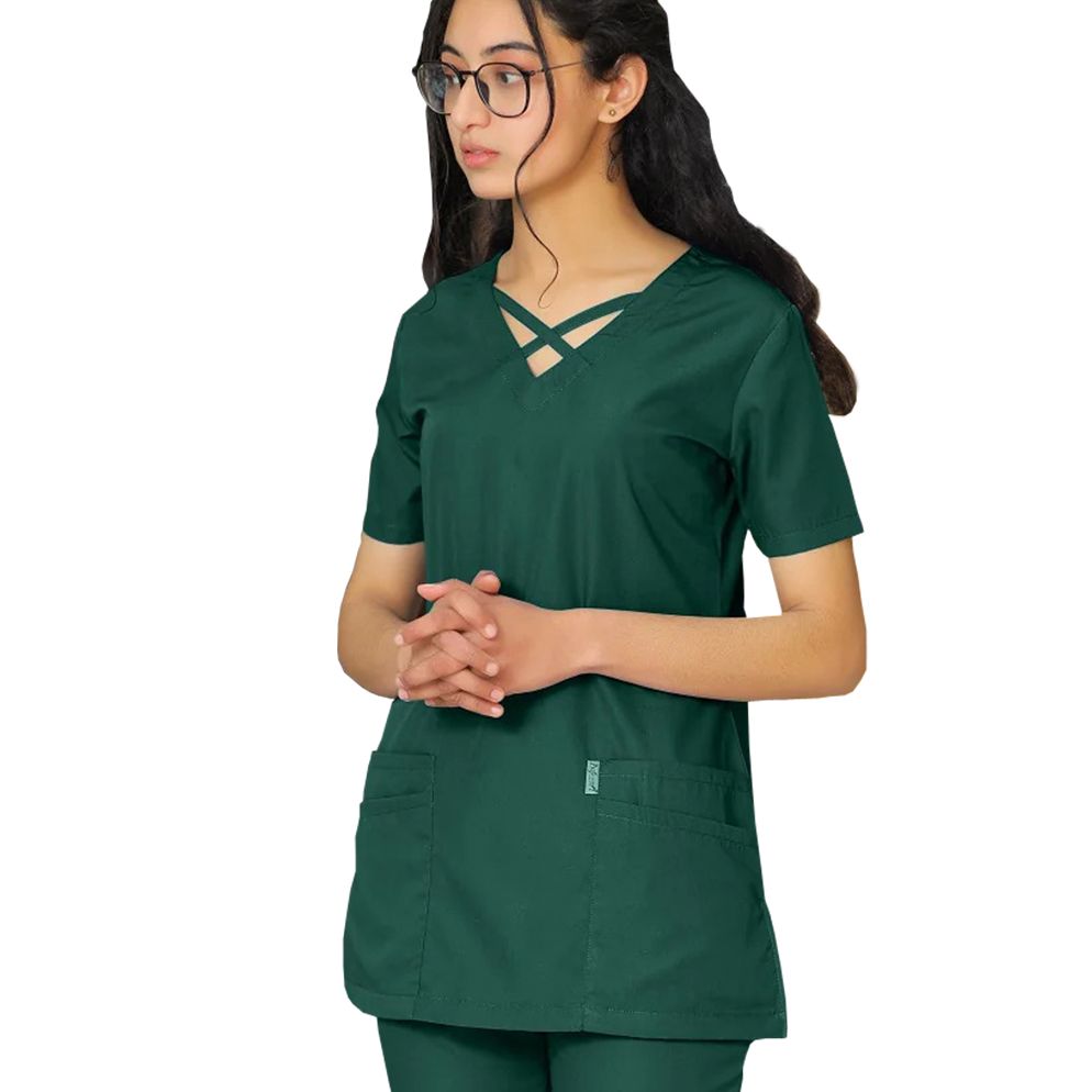 Prokids - Female Cross London Scrub Suit - Dark Green