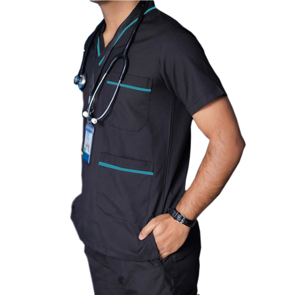 Prokids - Scrub Suit Dubai Style with Piping - Charcoal