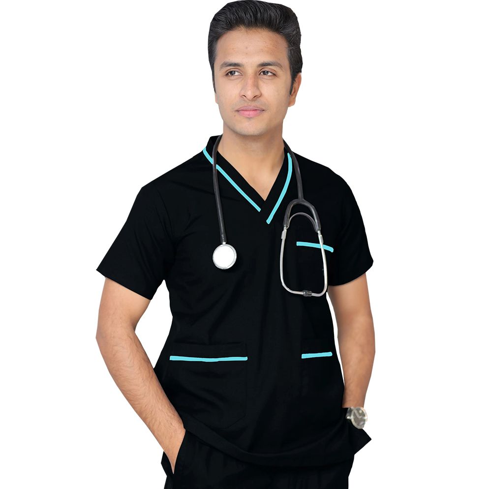 Prokids - Scrub Suit Dubai Style with Piping - Black