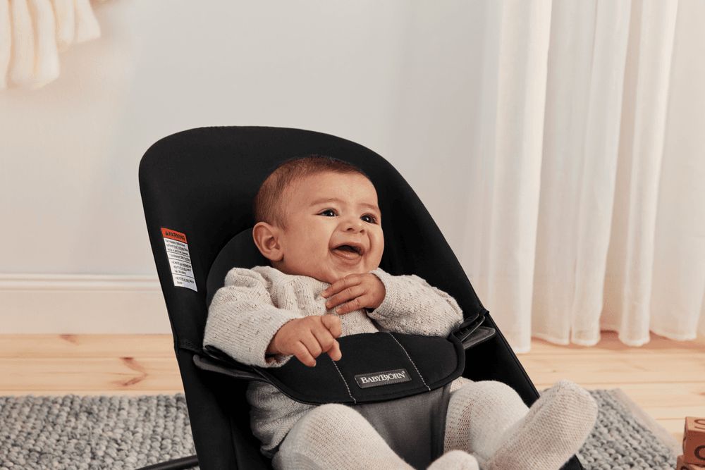 BabyBjorn - Soft Woven Balance Bouncer - Black/Dark Grey