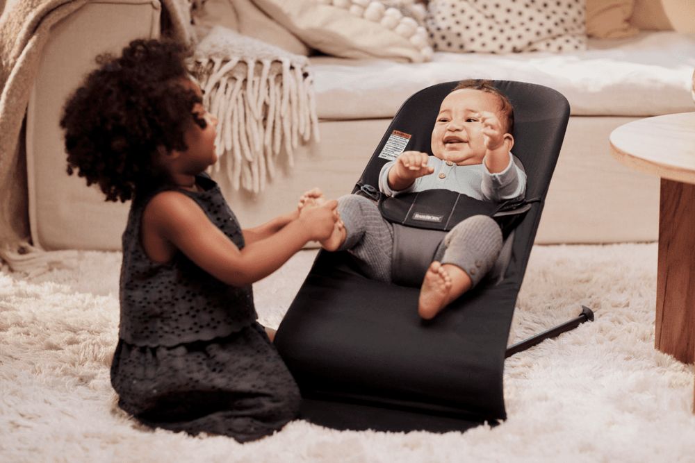 BabyBjorn - Soft Woven Balance Bouncer - Black/Dark Grey