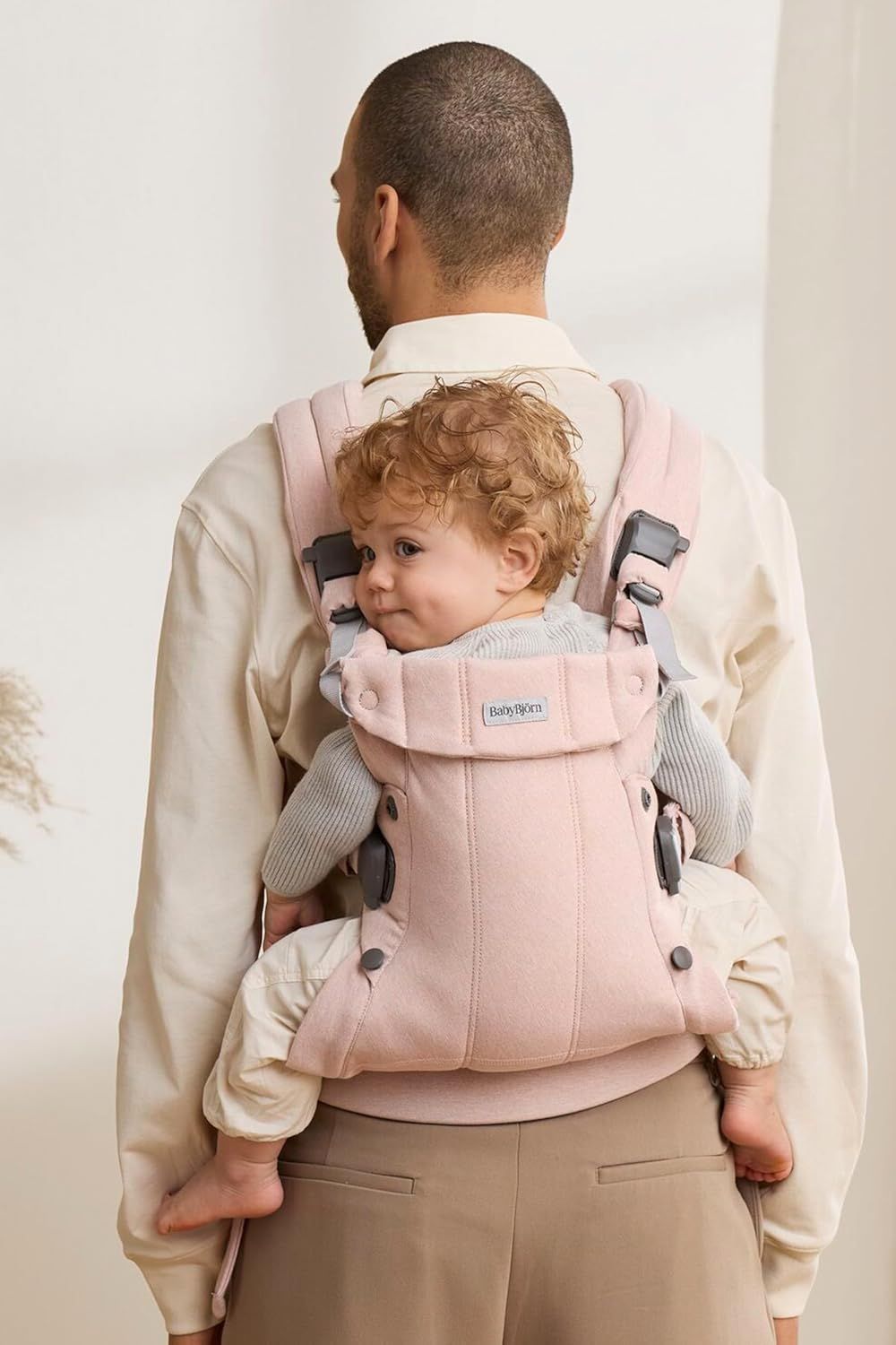 BabyBjorn - Woven Baby Carrier - Harmony - Light Pink Melange