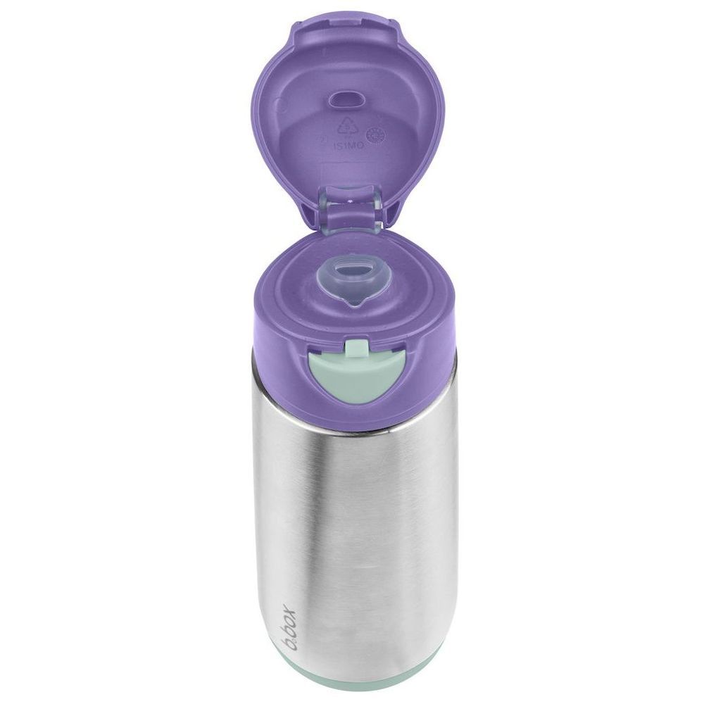 b.box - Stainless Steel Insulated Spout Bottle - Lilac Pop - 500 ml