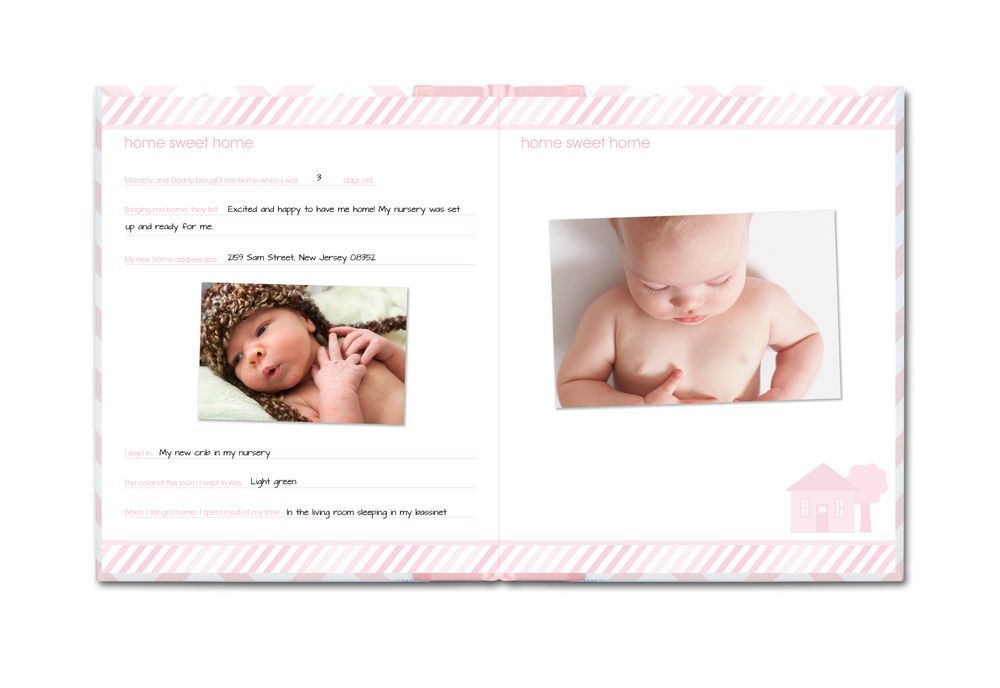 Pearhead - Chevron Baby Book - Pink