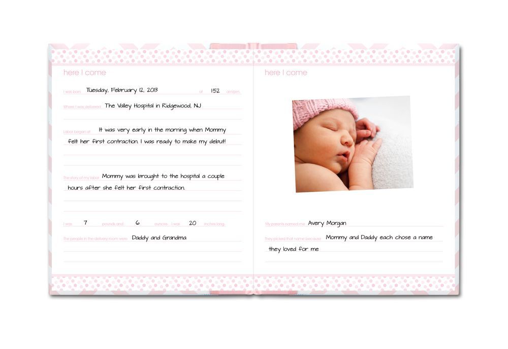 Pearhead - Chevron Baby Book - Pink