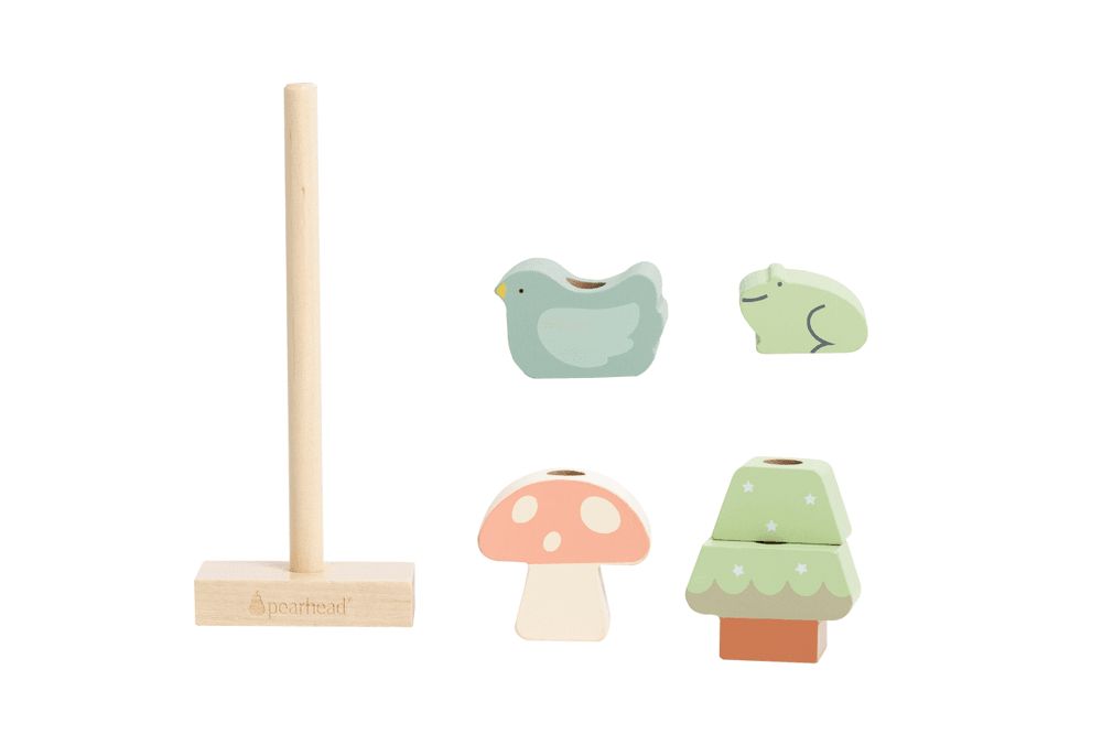 Pearhead - Woodland Wooden Stacking Toy