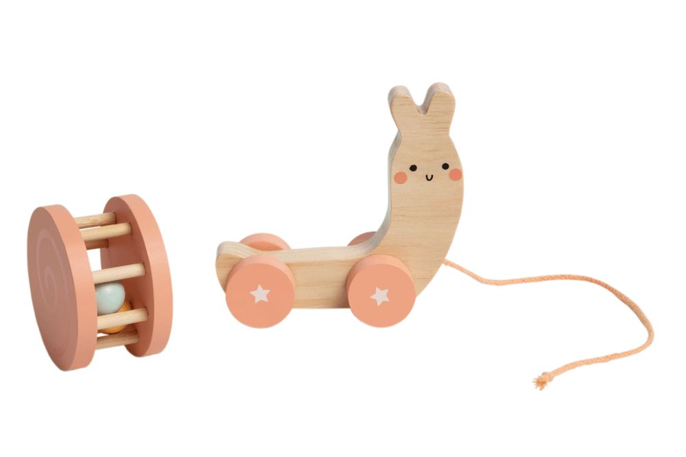 Pearhead - Snail Wooden Pull Toy